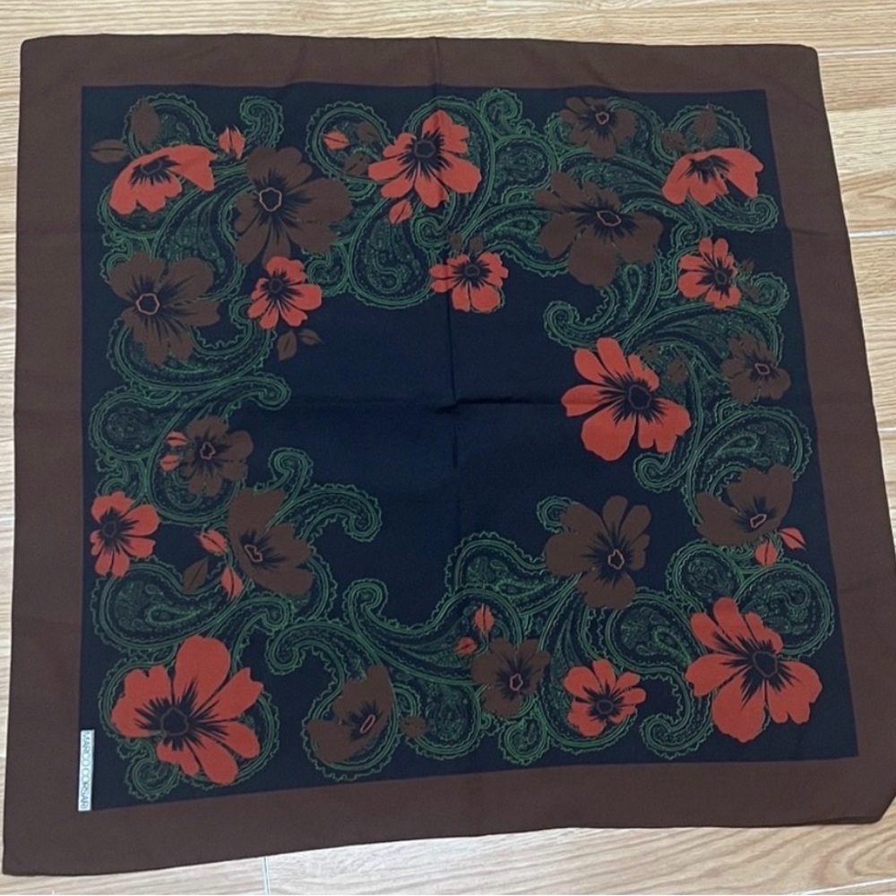 Marco Corsari Paisley Scarf Womans Vintage Floral Scarf Wrap 29.5x29.5